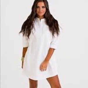 Karlie cotton collarless dress